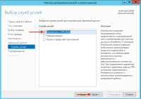 Выбор служб ролей Выбор служб ролей