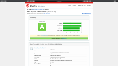 Проверяем наш сайт на соответствие стандартам безопасности соединения Проверяем наш сайт на соответствие стандартам безопасности соединения