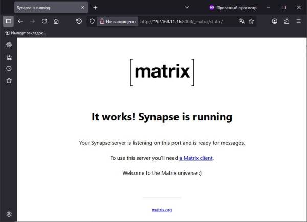 Тест работоспособности в браузере Тест работоспособности в браузере
