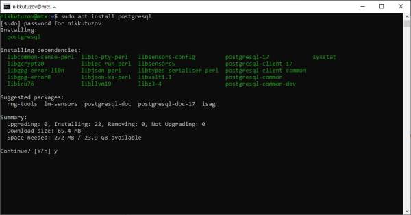 Установка PostgreSQL Установка PostgreSQL
